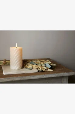 Bloklys Flamme Swirl LED 15 cm