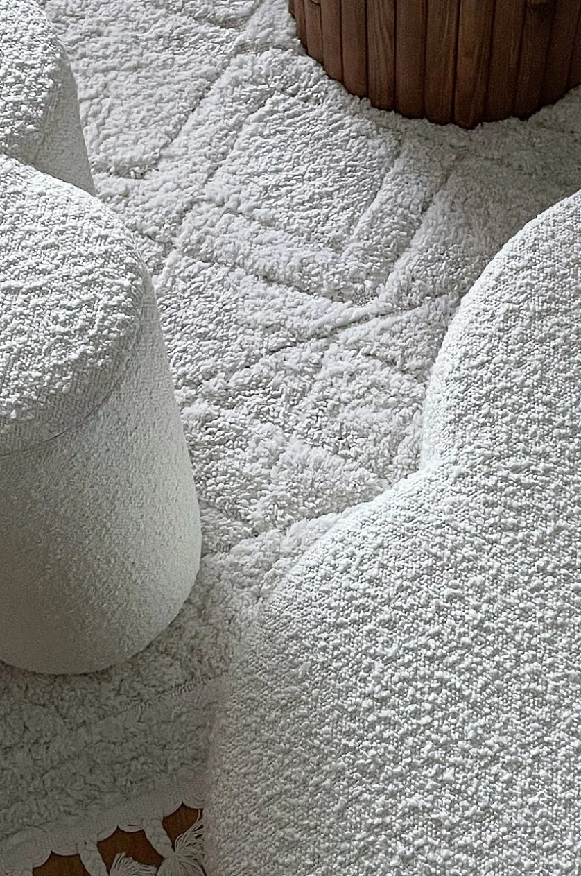 Bodhi puf i bouclé ø 70 cm