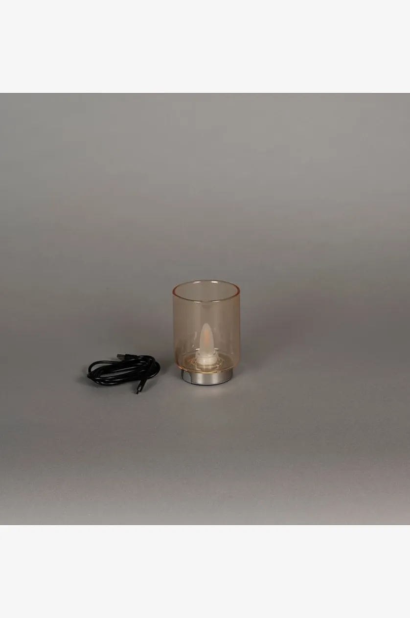 B/O Led-lys med glas 11 cm