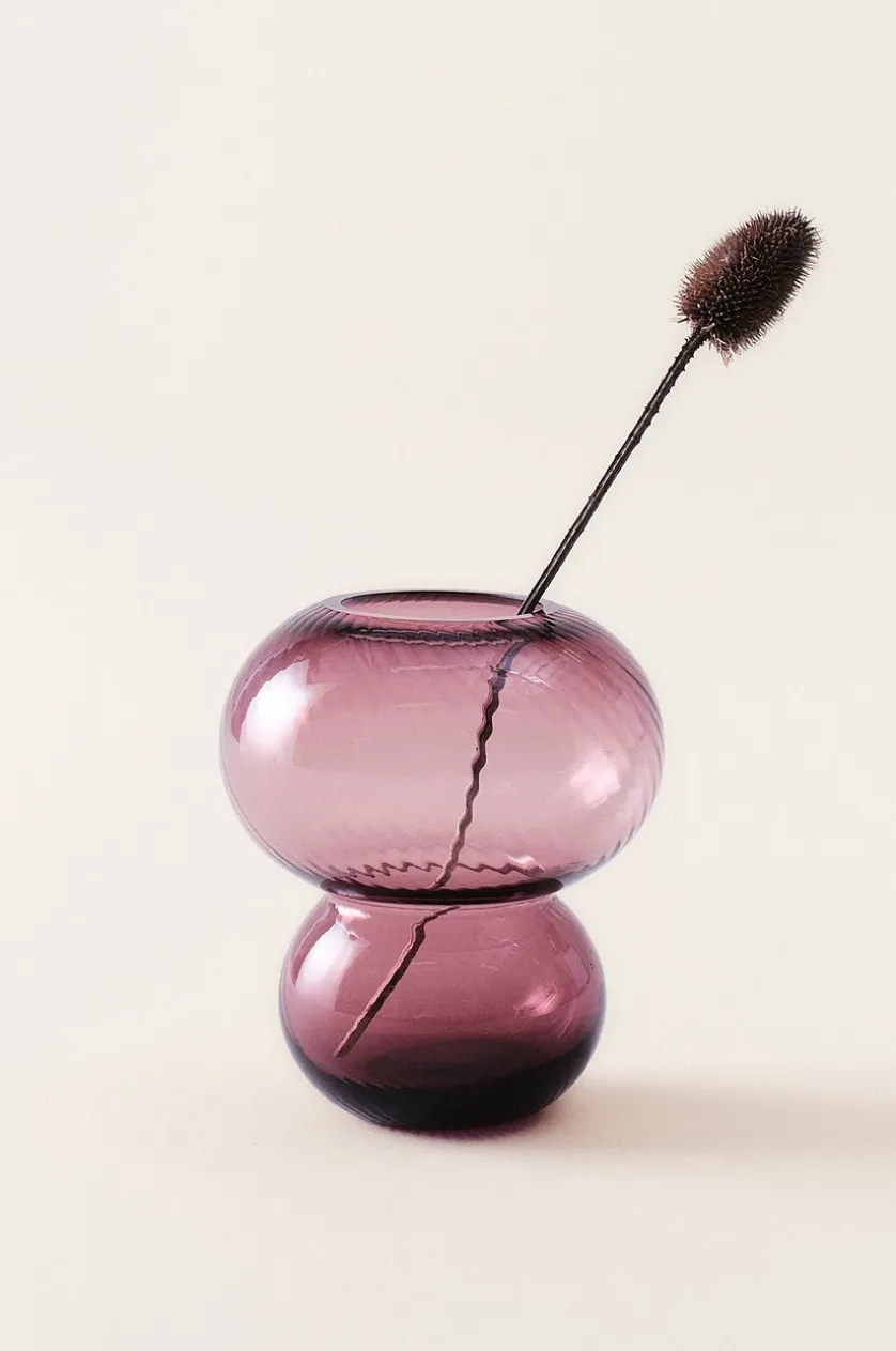 BUBBLAN glasvase - højde 19,5 cm