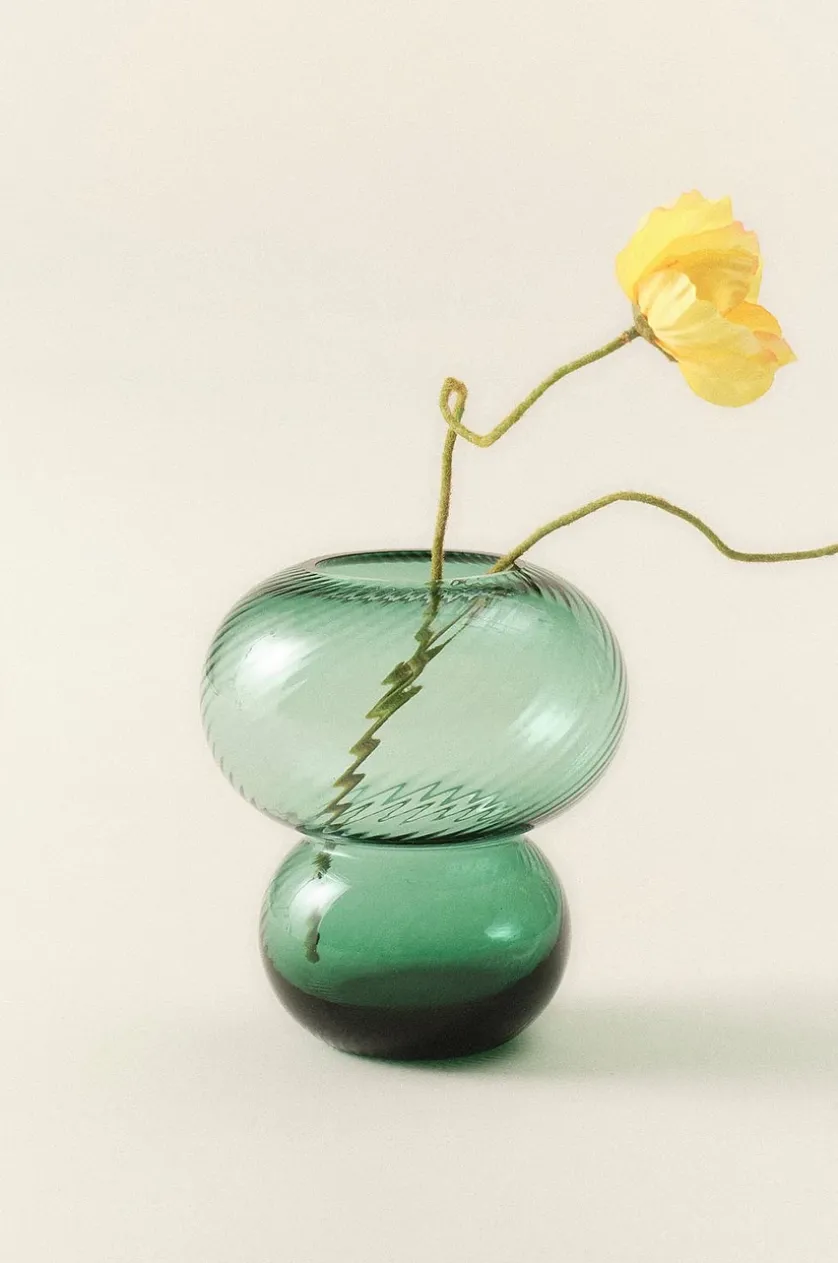 BUBBLAN glasvase - højde 19,5 cm