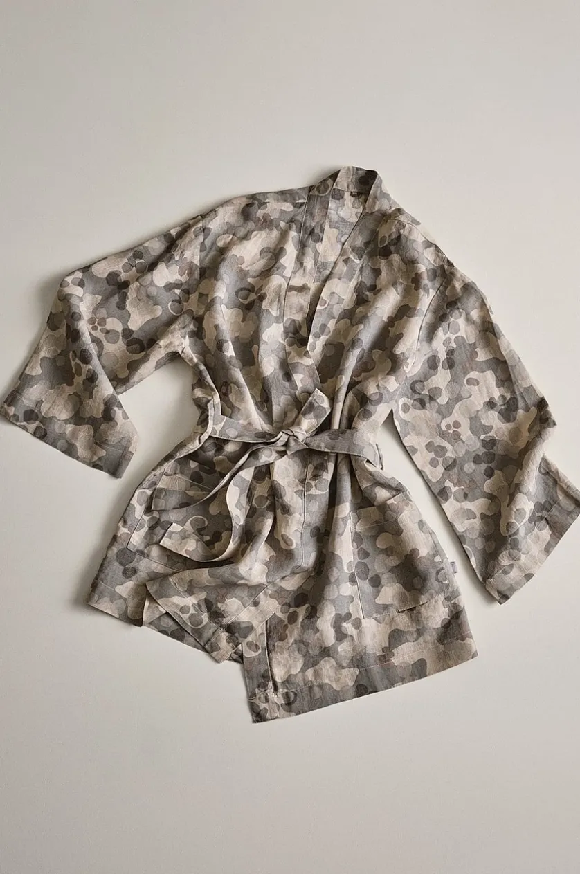 CARA kort kimono i hør