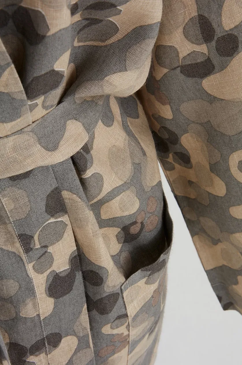CARA kort kimono i hør