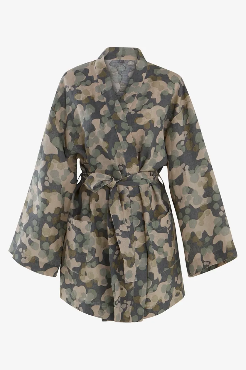 CARA kort kimono i hør