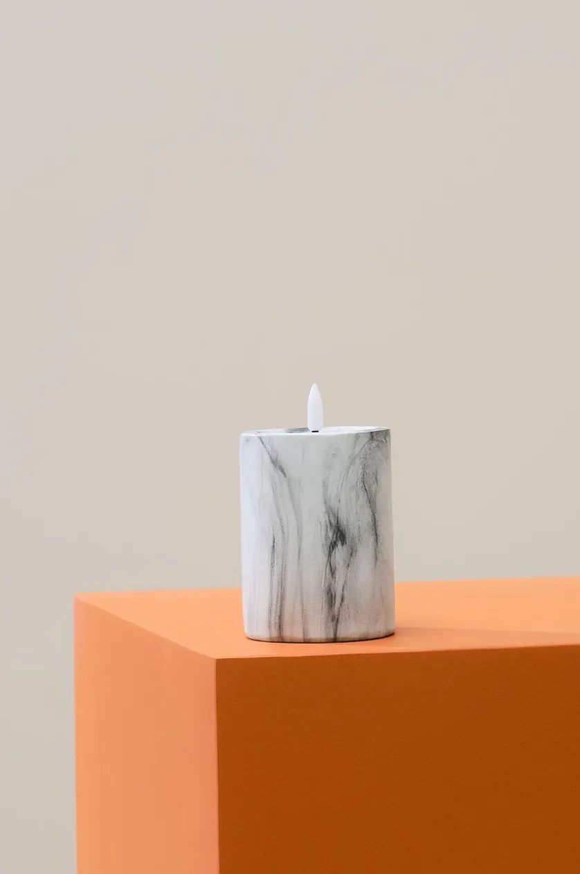 FLAMME MARBLE bloklys LED 12,5 cm