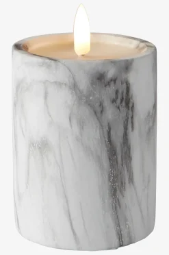 FLAMME MARBLE bloklys LED 12,5 cm