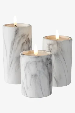 FLAMME MARBLE bloklys LED 15 cm