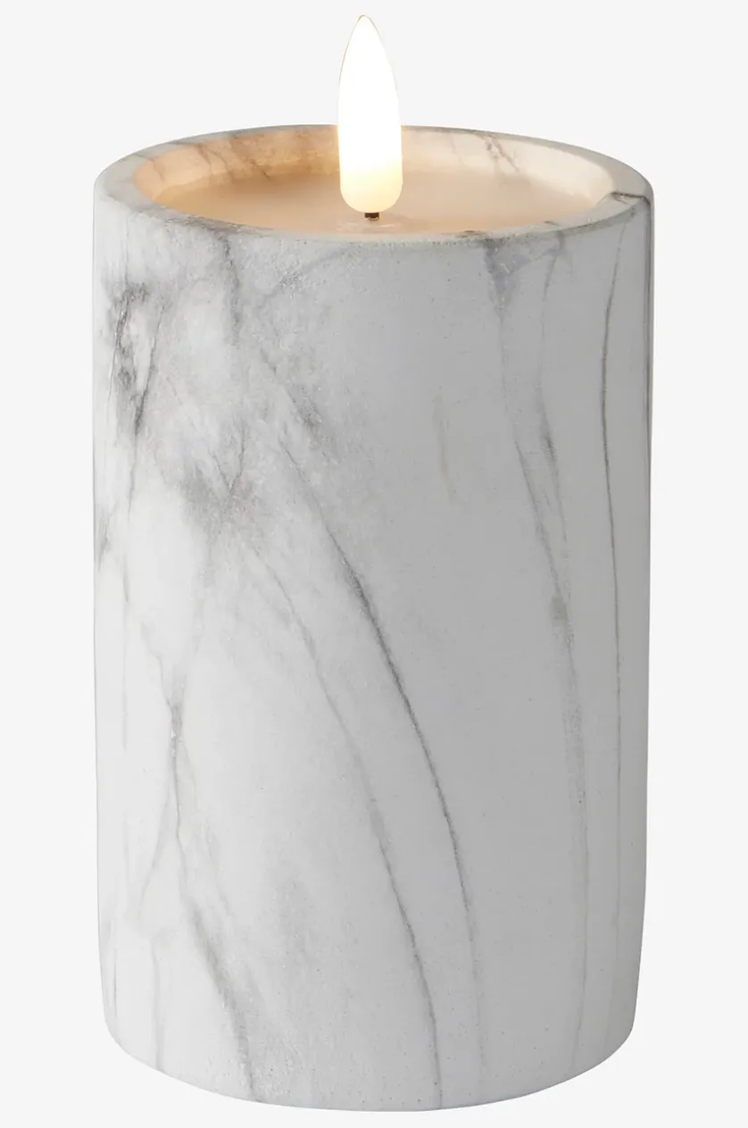 FLAMME MARBLE bloklys LED 15 cm