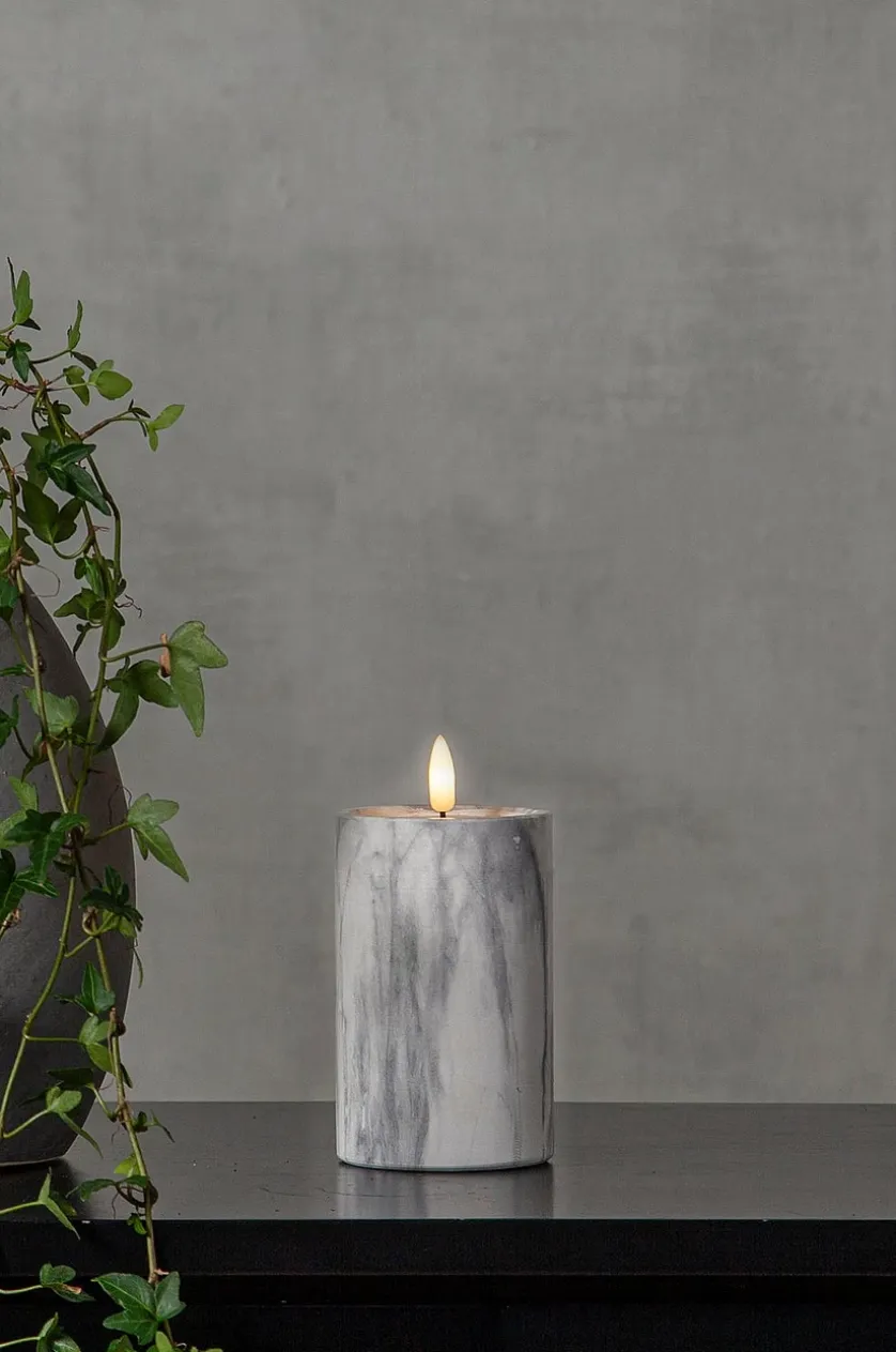 FLAMME MARBLE bloklys LED 15 cm