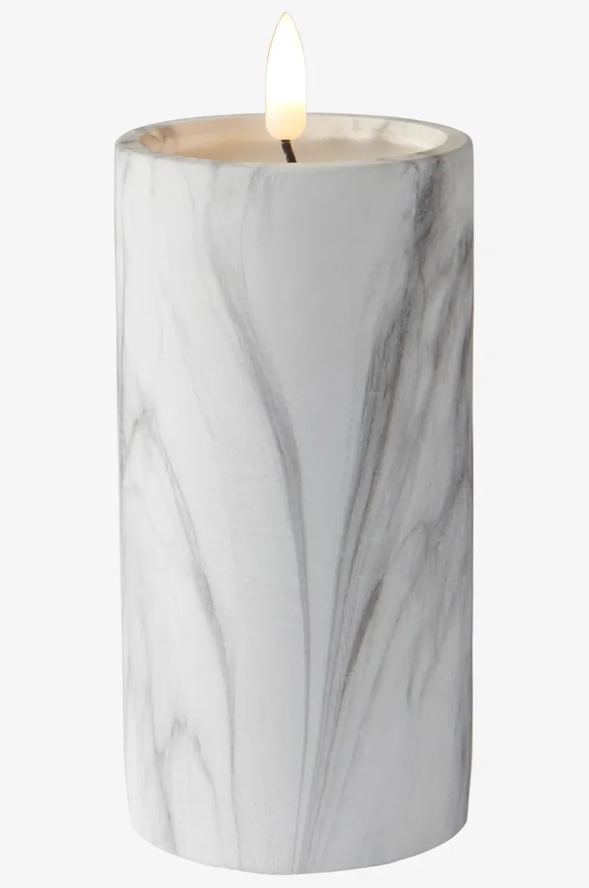 FLAMME MARBLE bloklys LED 17,5 cm