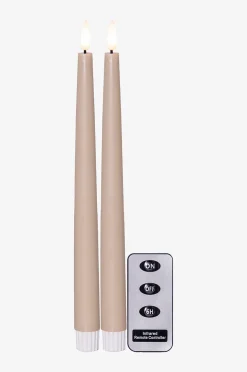 FLAMME SLIM batteridrevet stearinlys 2-pak 28 cm