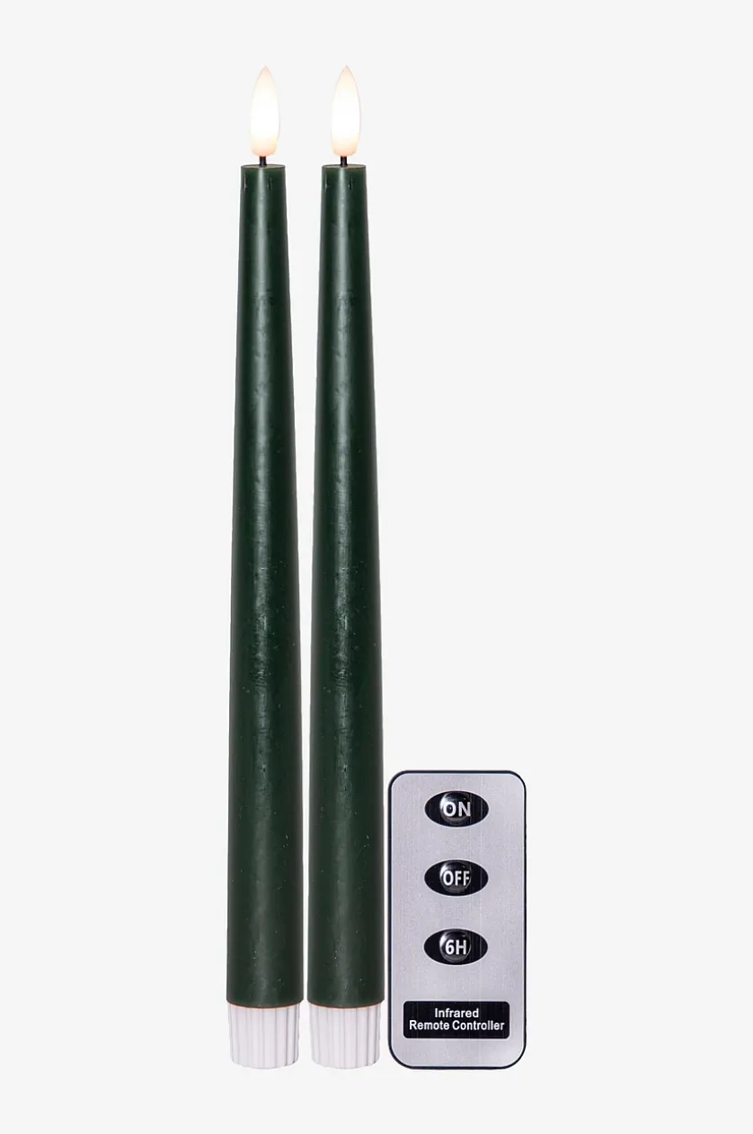 FLAMME SLIM batteridrevet stearinlys 2-pak 28 cm