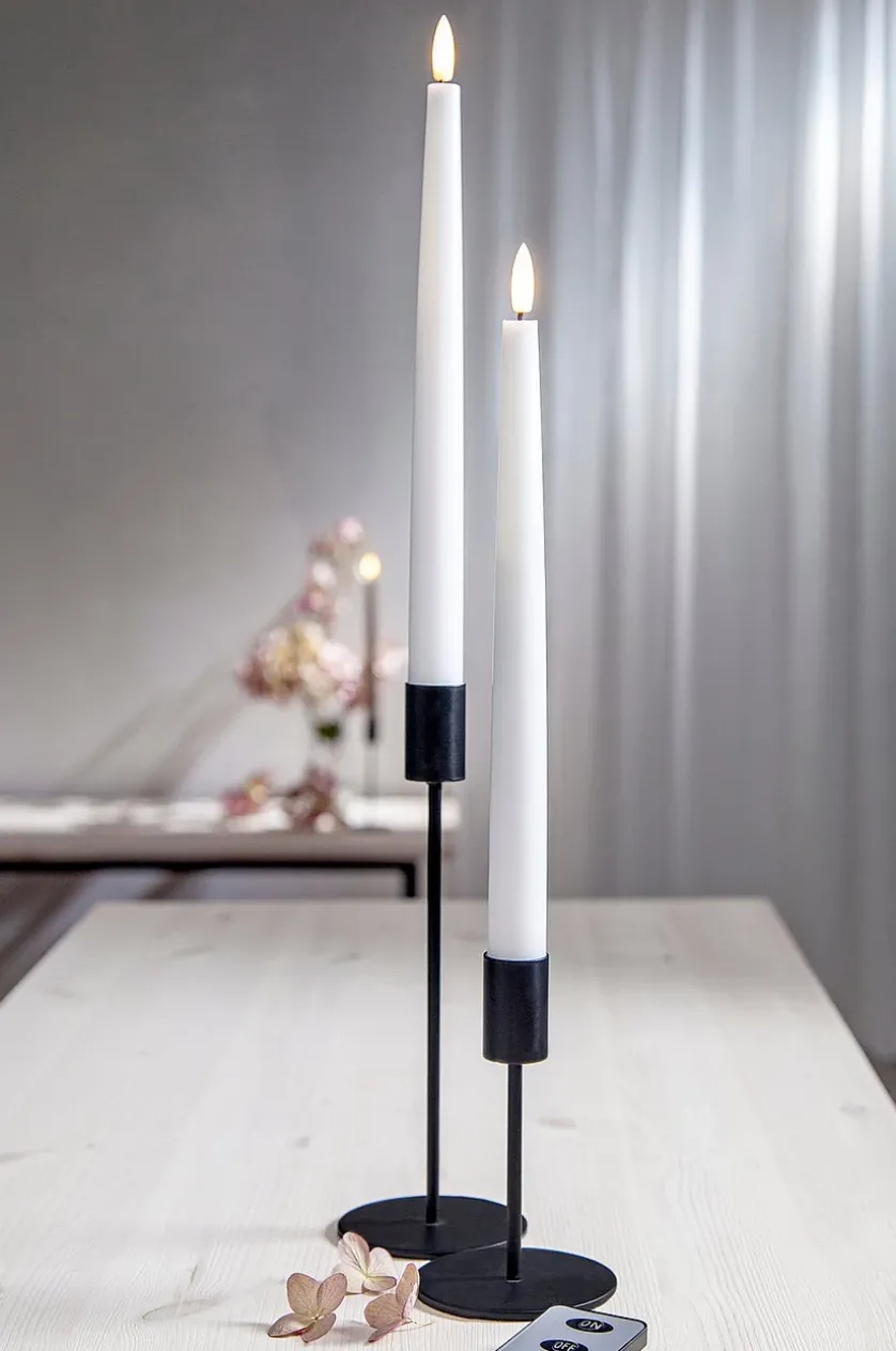 FLAMME SLIM batteridrevet stearinlys 2-pak 28 cm