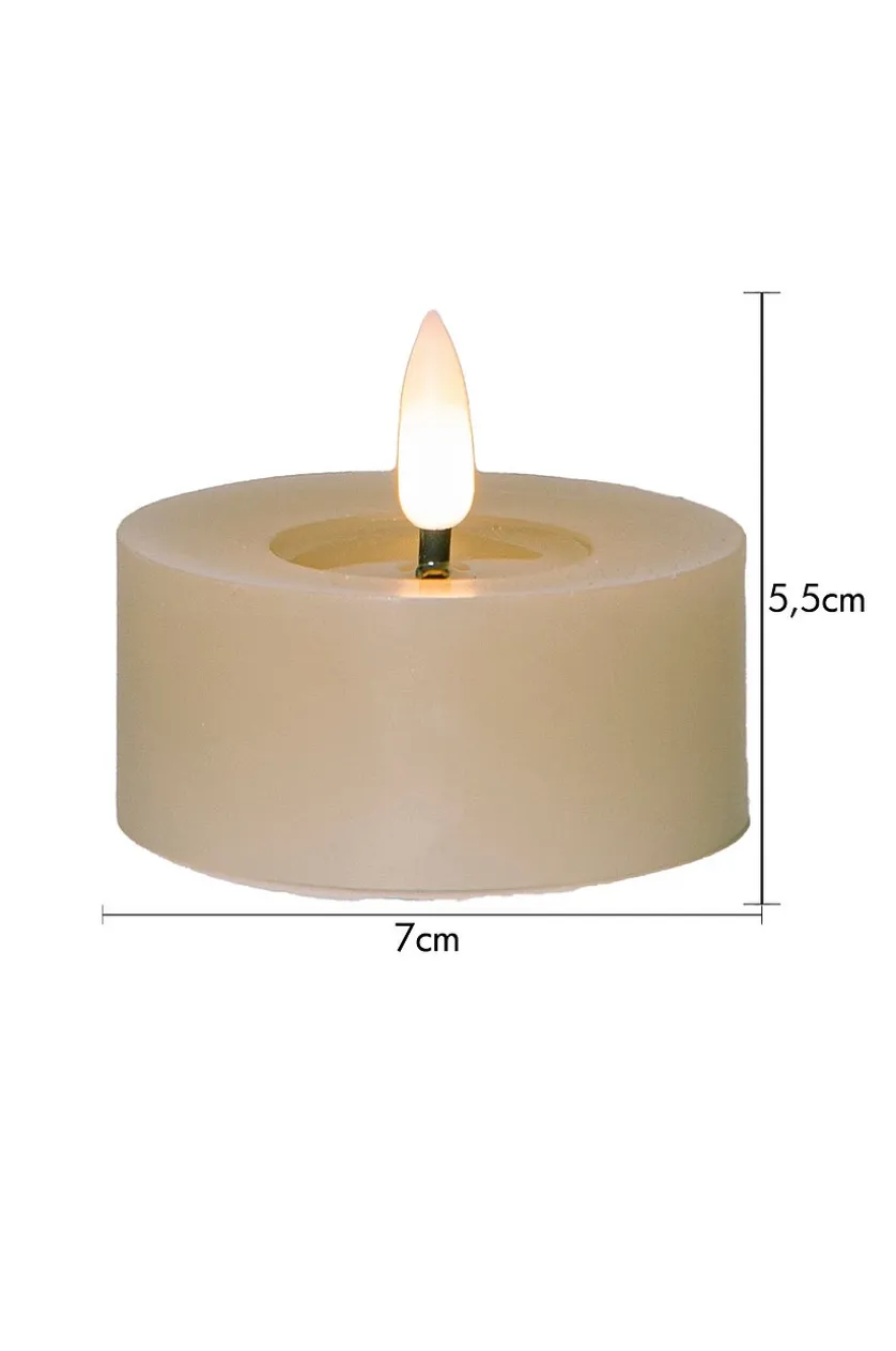 FLOW batteridrevet fyrfadslys ø 7 cm 2-pak