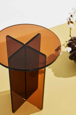 Iris sidebord i glas ⌀ 35 cm