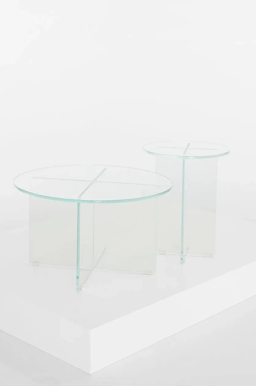 Iris sidebord i glas ⌀ 35 cm