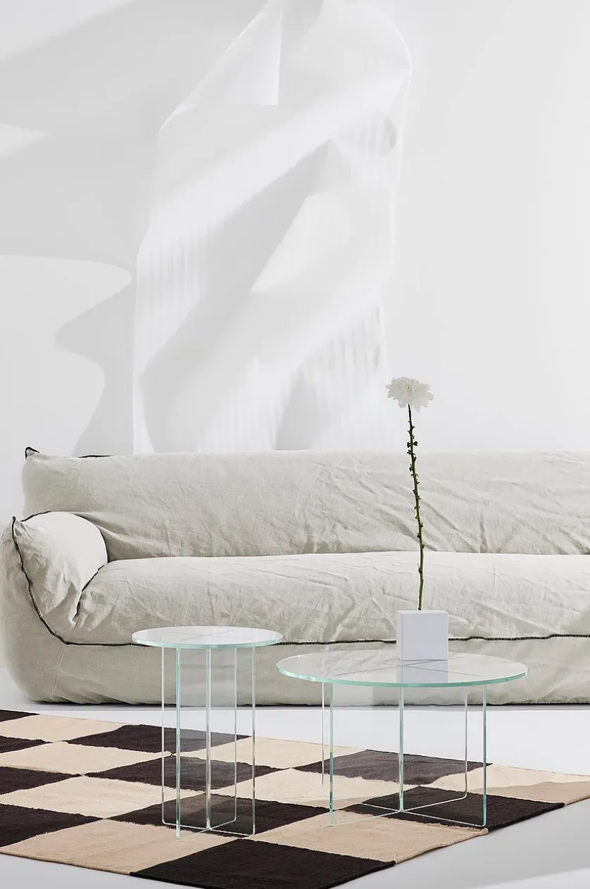 Iris sidebord i glas ⌀ 35 cm