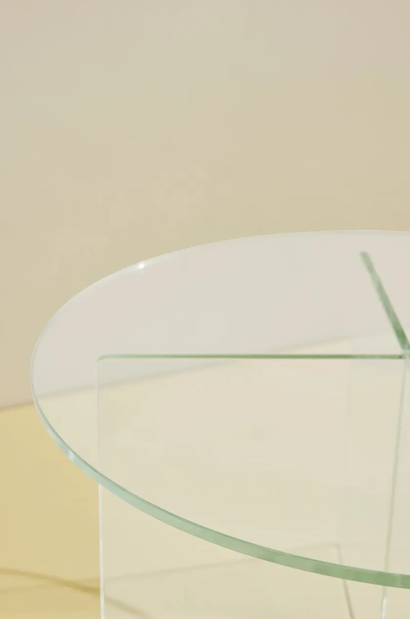 Iris sofabord i glas ⌀ 60 cm