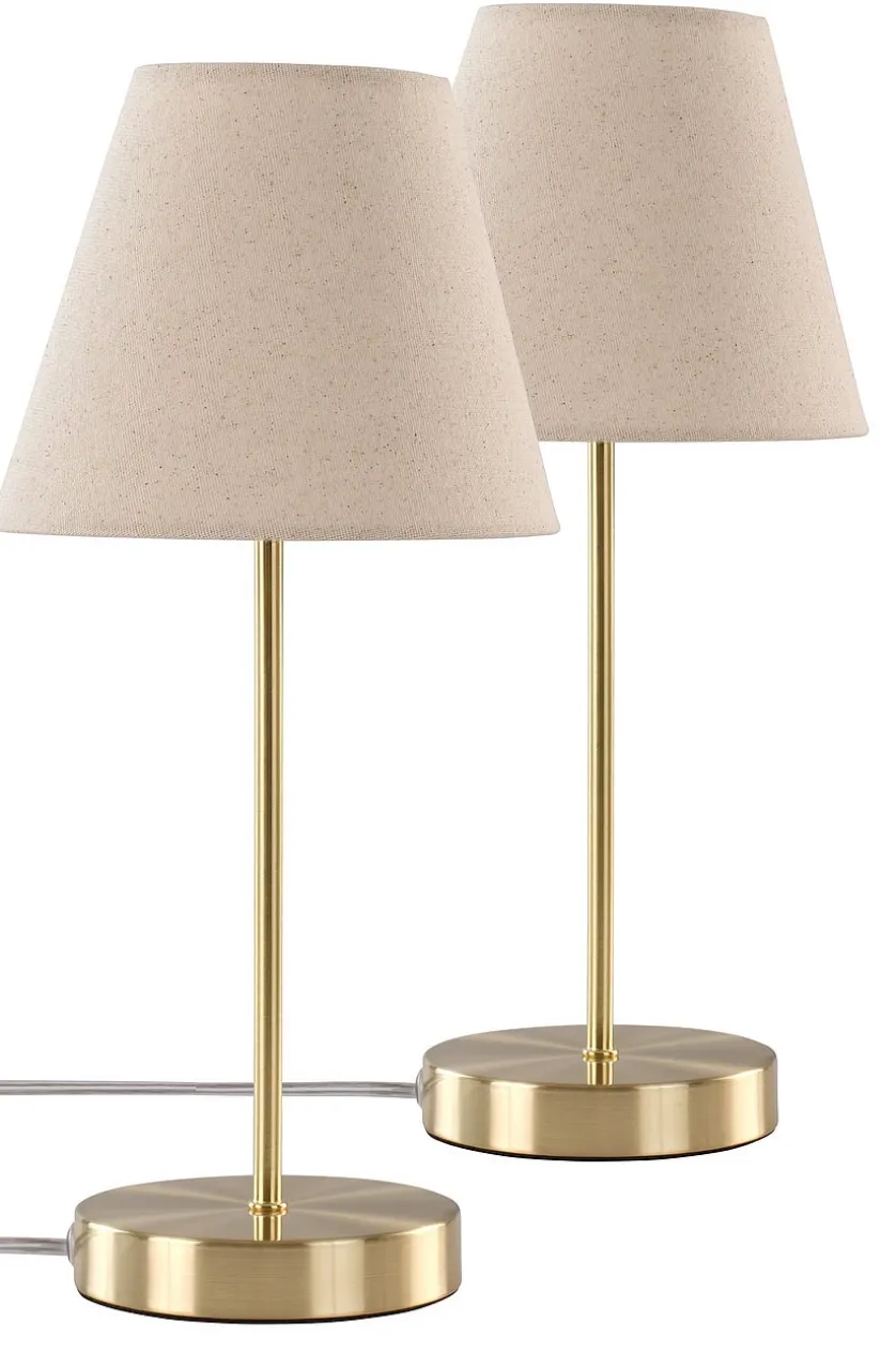 LASSE bordlampe i messing med 2-pak
