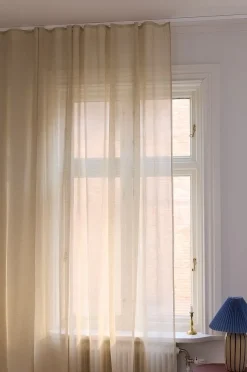 LIZZIE gardin med linnedtekstur 1 længde ekstra bred