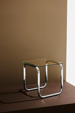 Lulu sidebord krom/glas højde 45 cm