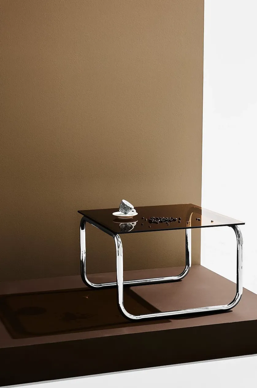 Lulu sofabord i glas og krom 60x60 cm