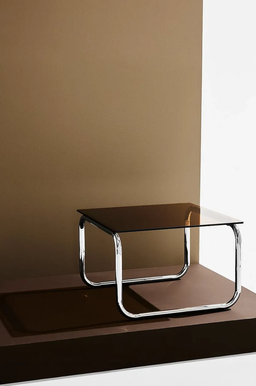 Lulu sofabord i glas og krom 60x60 cm