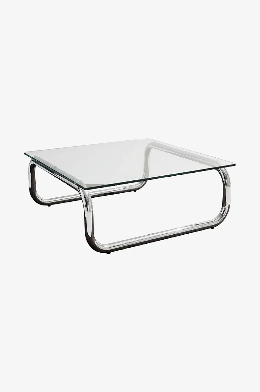 Lulu sofabord i glas og krom 80x80 cm