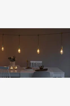 Lyskæde E27 8 LED udskiftelige 350 cm