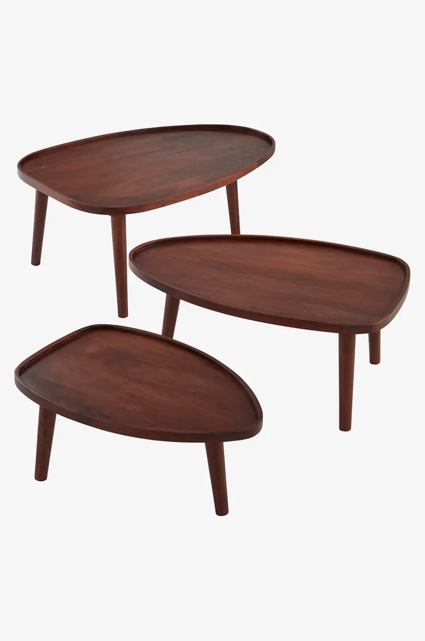 MANIAGO sofabord 3-dele 64x95 cm/55x84 cm/45x68 cm