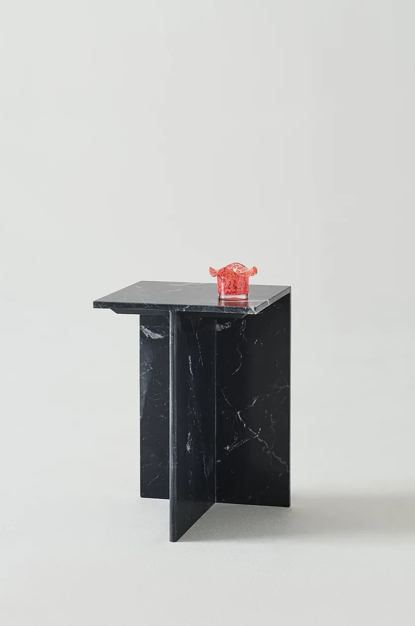 MELETO sidebord marmor 35x35 cm