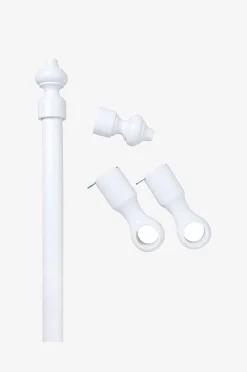 Mormorstang 28 mm hvid 160 cm