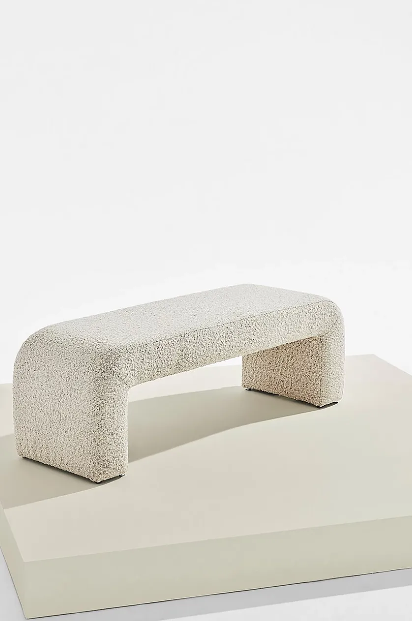 Odette bænk i bouclé 120x41 cm
