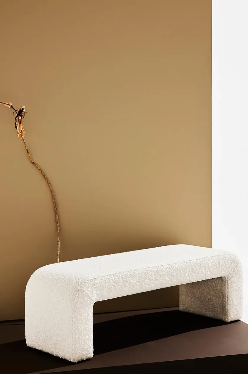 Odette bænk i bouclé 120x41 cm