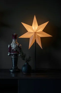Papirstjerne metalfod højde 65 cm