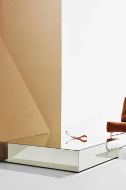 Ponti sofabord i spejlglas 110x110 cm