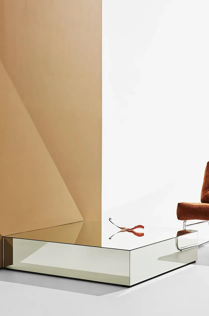 Ponti sofabord i spejlglas 110x110 cm