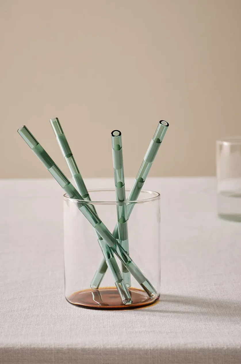 POPPY sugerør i glas 4-pak