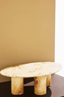 Remi sofabord højglans poppelrod 110x70 cm