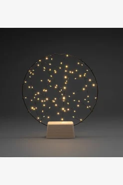 Rund metaldekoration 100 LED, 39,5 cm