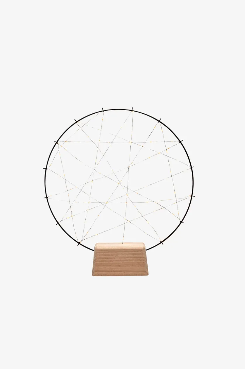 Rund metaldekoration 100 LED, 39,5 cm