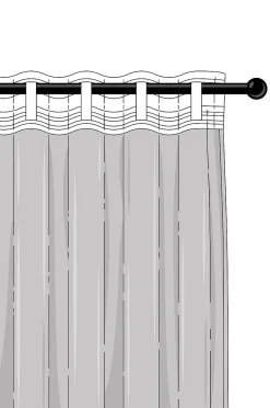 SAMANTHA fløjlsgardin 2-pak