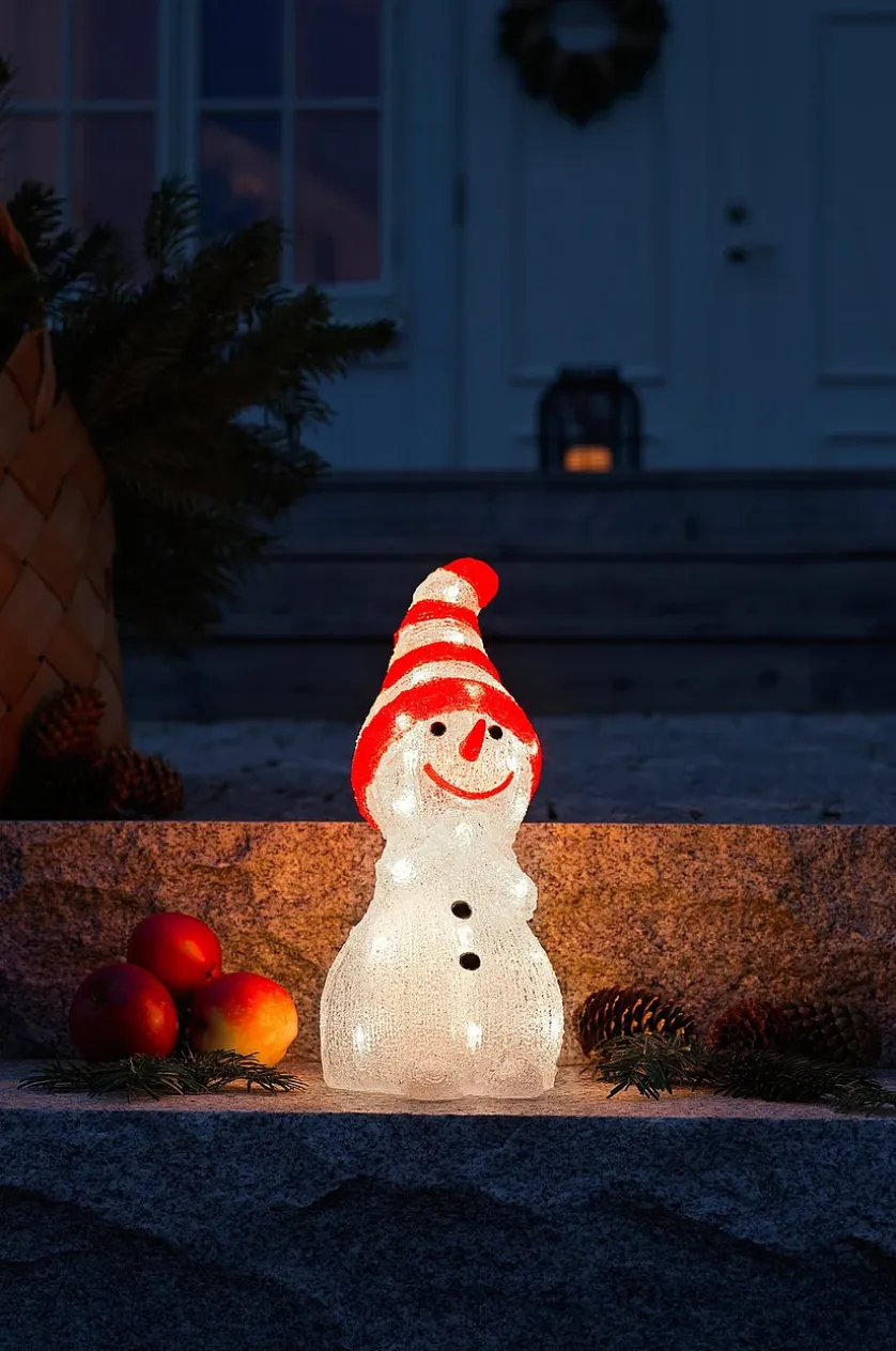 Snemand LED højde 32 cm