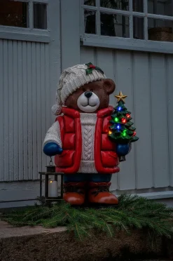 Stor bamse LED højde 65,5 cm