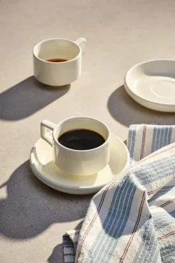 THELMA kaffekop med sidetallerken 2-pak