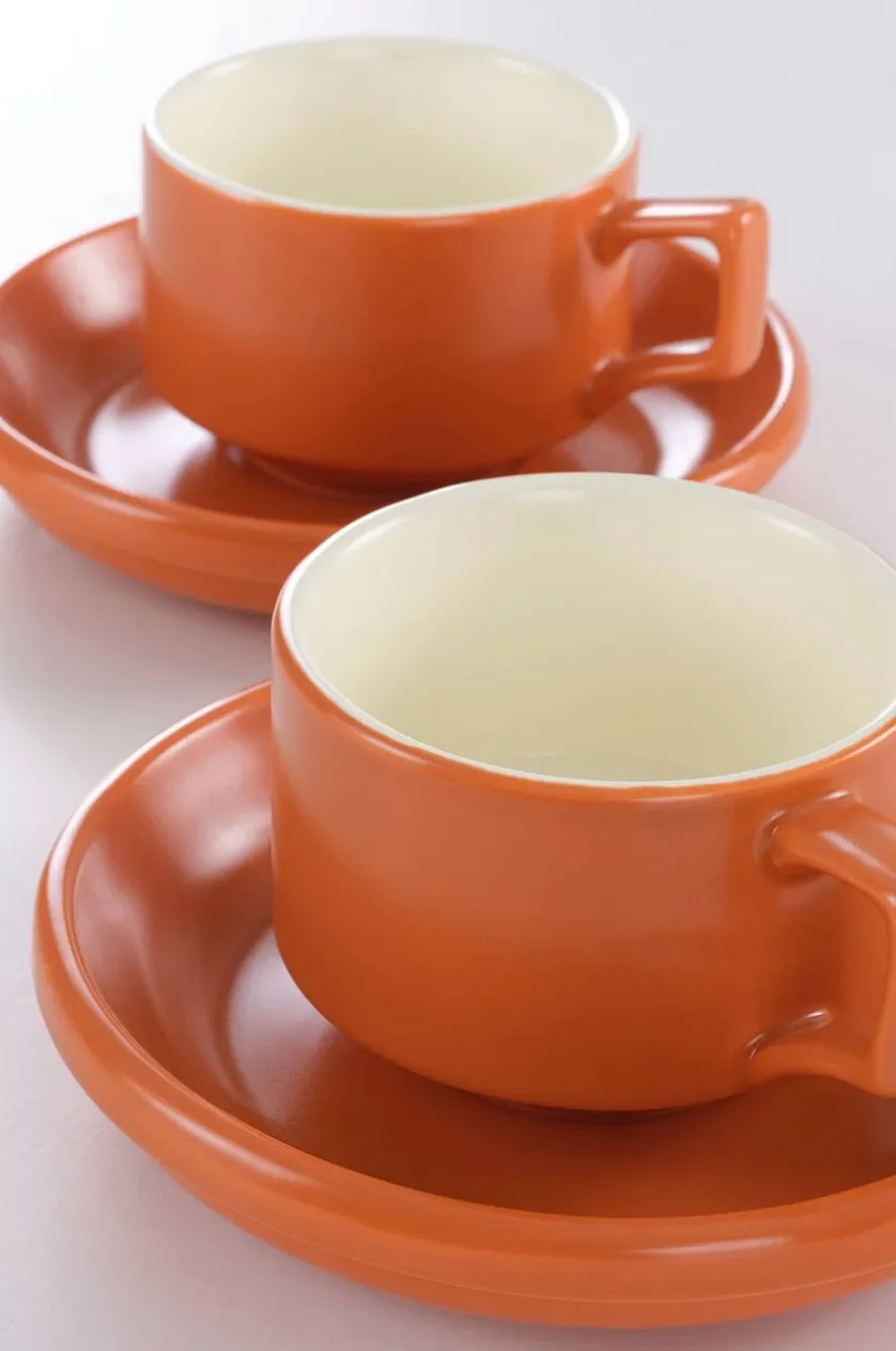 THELMA kaffekop med sidetallerken 2-pak