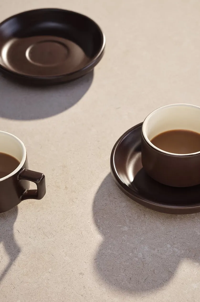THELMA kaffekop med sidetallerken 2-pak
