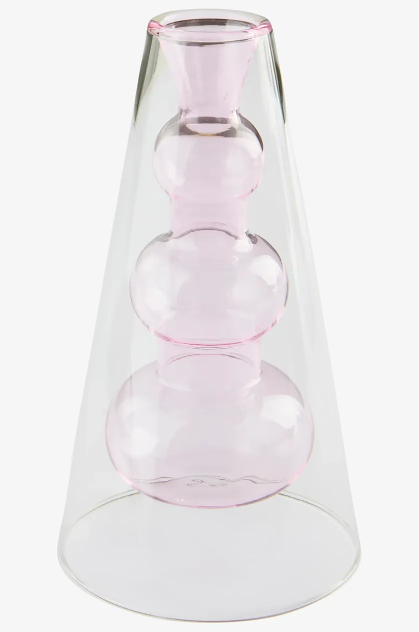 TILO PINK glasvase højde 18 cm