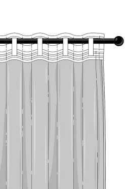 WATERS gardin hørblanding 2-pak